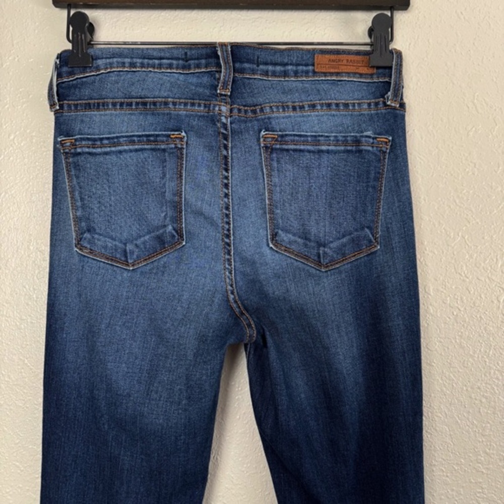 Angry Rabbit flare jeans dark wash mid rise 26/3‎ - Picture 7 of 11